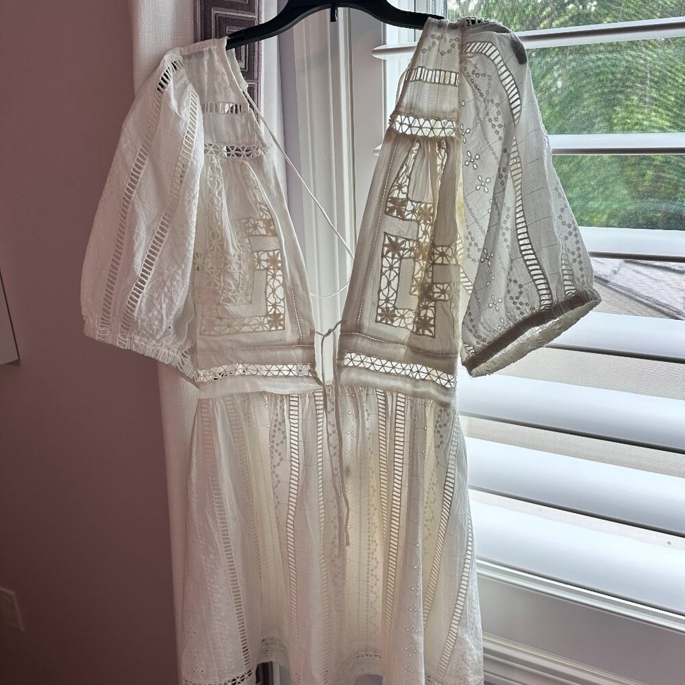 Urban Outfitters Marla Eyelet Puff Sleeve Mini Dress